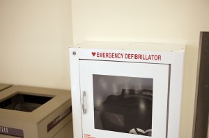 There are currently five automated external defibrillators located around campus. Photo by Chase Body.