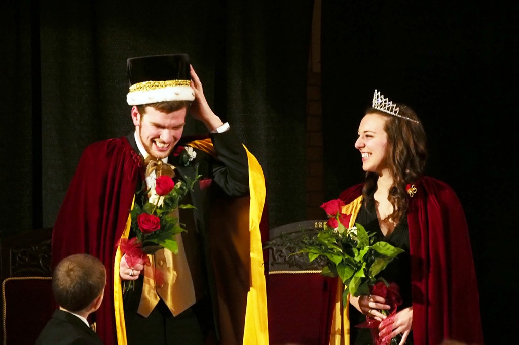 Coin Sullivan and Carly Grandner were crowned Homecoming King and Queen Monday night. Photo by Morgan Schlief.