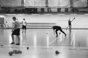 Concordia track and field throwers during an afternoon practice. Photo by Maddie Malat.