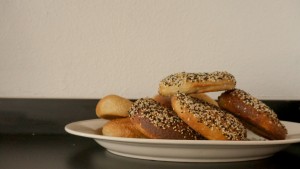 A plateful of BernBaum’s traditional Jewish New York deli bagels. Photo by James Harvey.