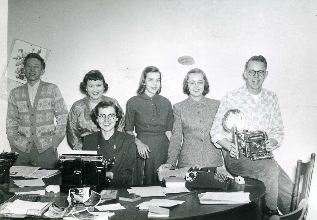 The Concordian section editors and photographer during the 1951-1952 academic year. Courtesy of the Concordia College Archives.