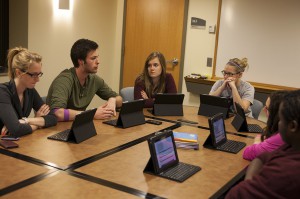 The SPIF committee deliberates during their first meeting of the semester. Photo by Chase Body.