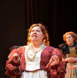 Senior Hannah Wehlage is performing the role of Beatrice for her senior thesis project. Photo by Liv Ulring.