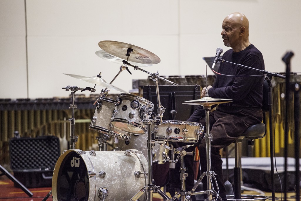 Famous drummer Chester Thompson performed with Concordia’s Jazz I this past Saturday. Photo by Bobby Person.