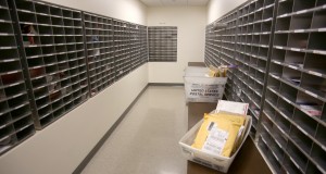 An inside look at the campus post office. Photo by Maddie Malat.