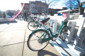 Example bike share rack located in Downtown Fargo. Submitted.